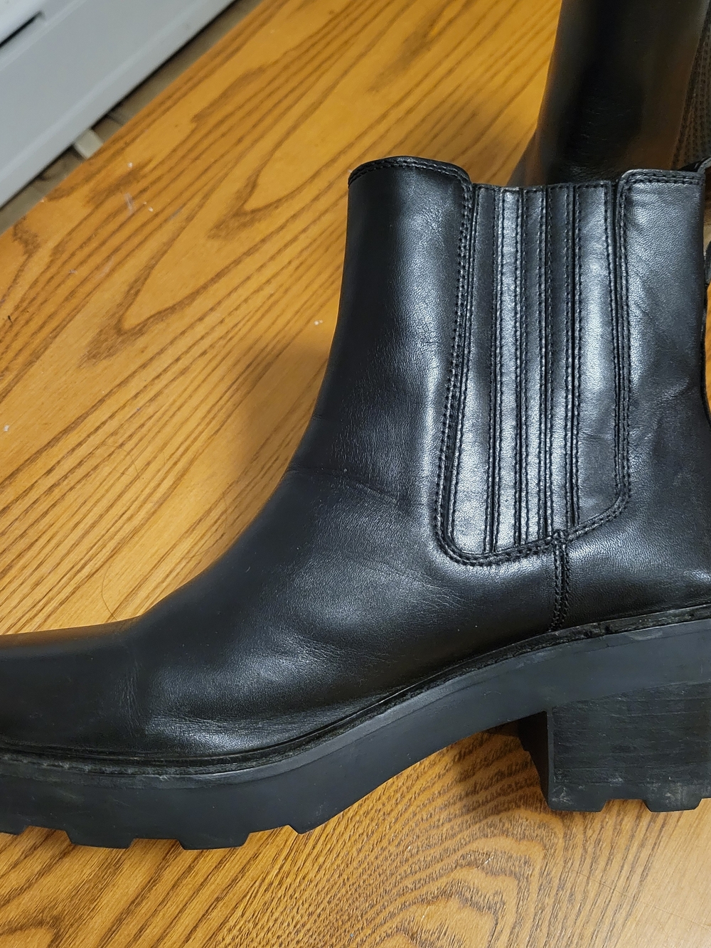 Madewell Black Leather Gwenda Combat Boots 12M - Picture 2 of 7